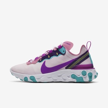 Nike React Element 55 - Női Utcai Cipő - Világos Türkiz/Lila